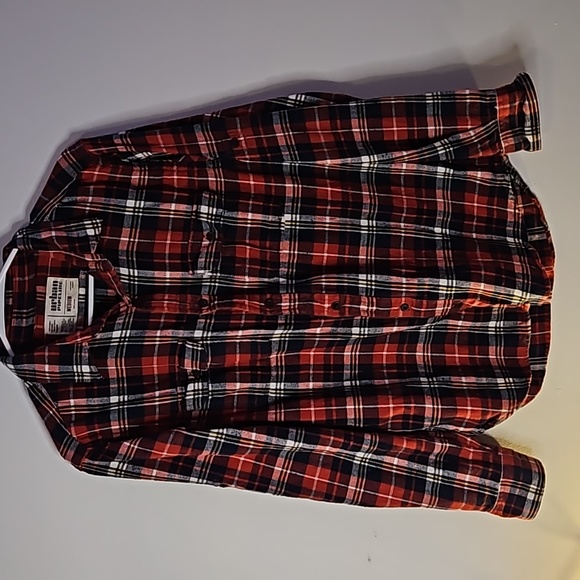 Urban Pipeline Longsleeve Flannel Red and Blue Medium - Picture 1 of 9
